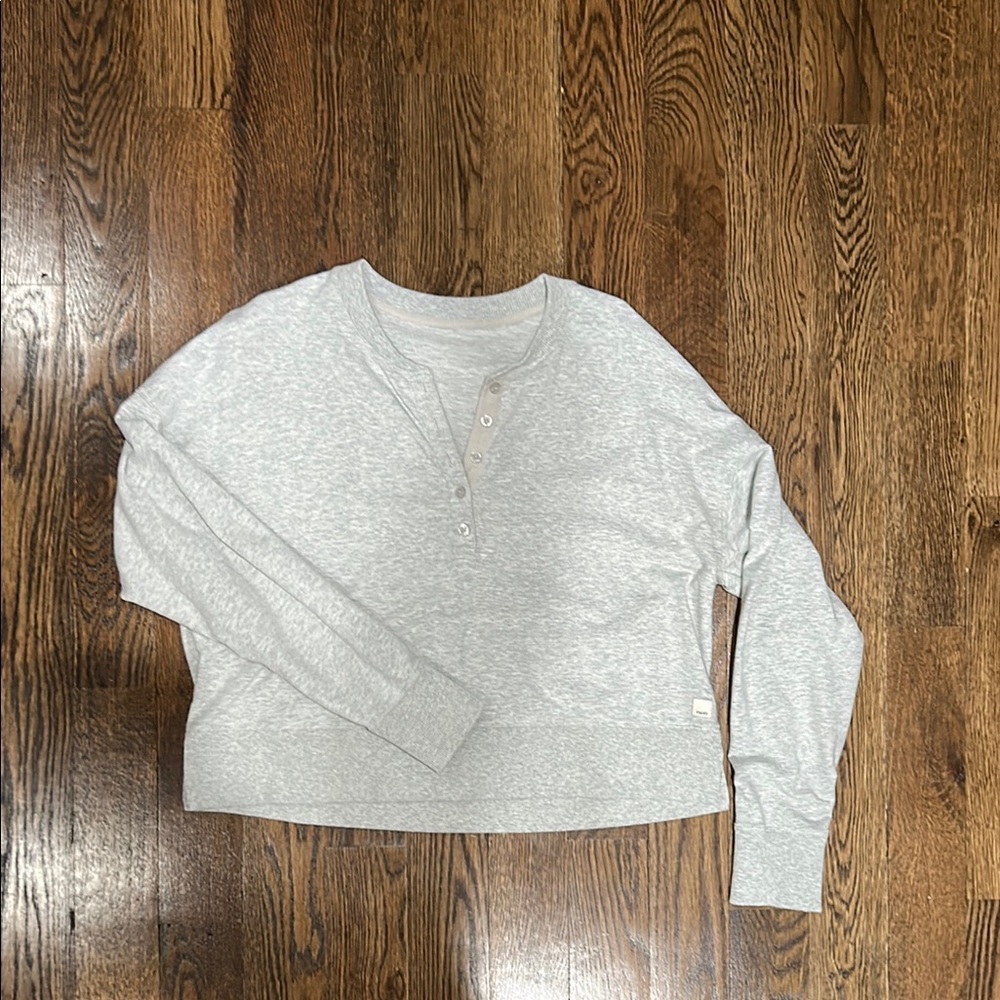 Gray Women's Vuori Henley Sweatshirt